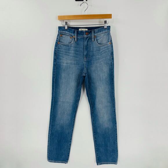 Madewell Perfect Vintage Jean Women’s Size 28 Blue Denim High Rise Straight Leg - Picture 1 of 8